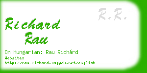 richard rau business card