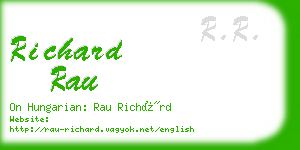 richard rau business card